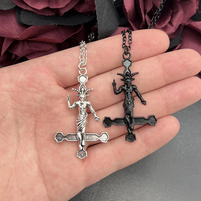 Inverted cross pendant