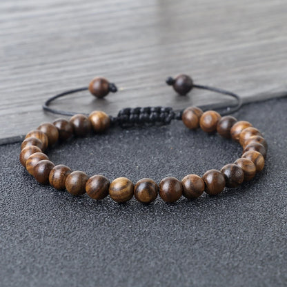 Wooden bead bracelet