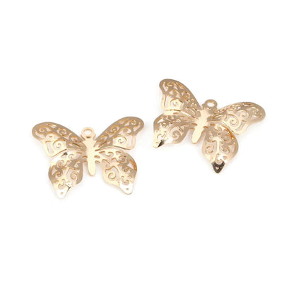 Gold butterfly pendant