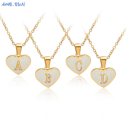 Initial heart necklace