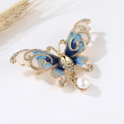 Vintage rhinestone butterfly brooch