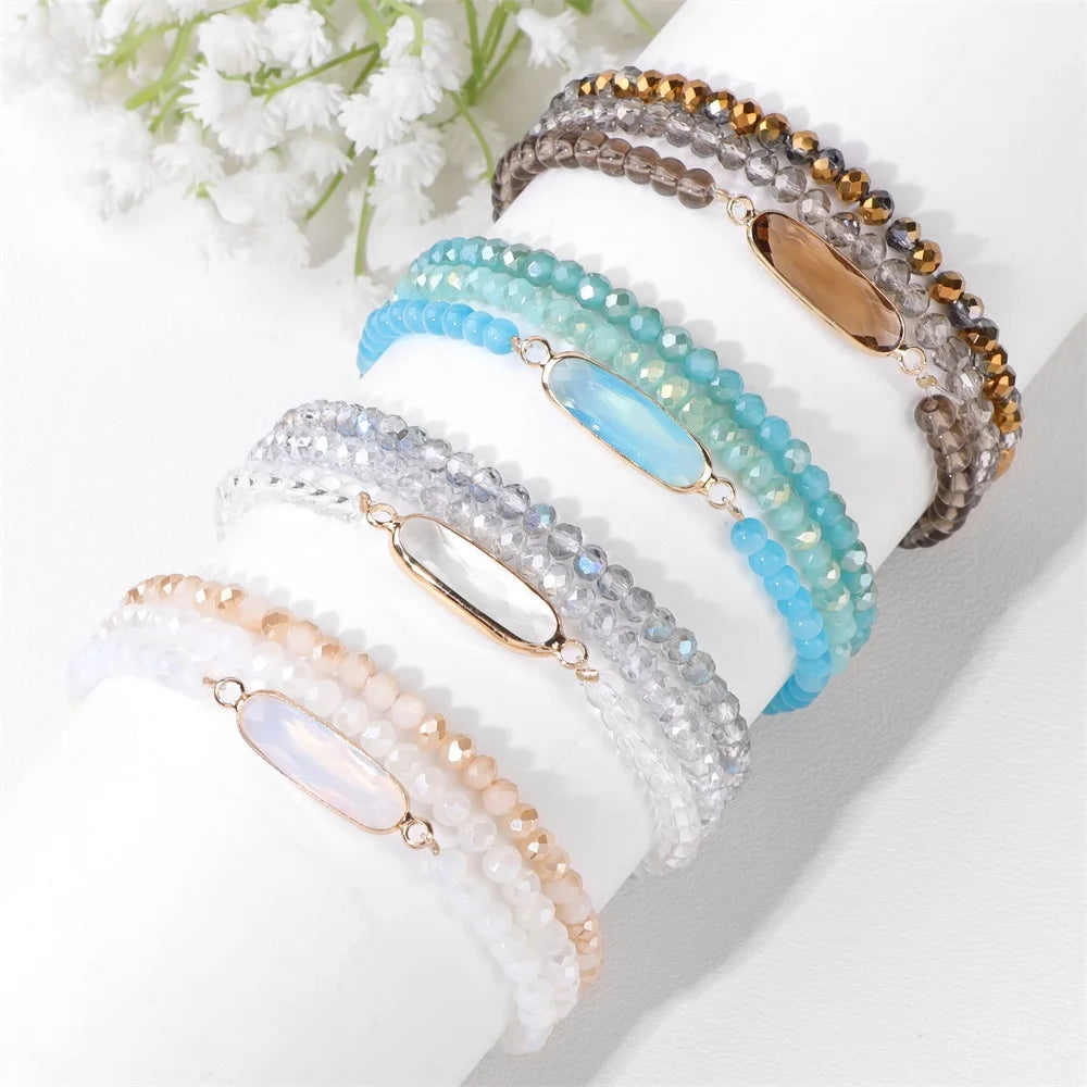 Crystal bead bracelet