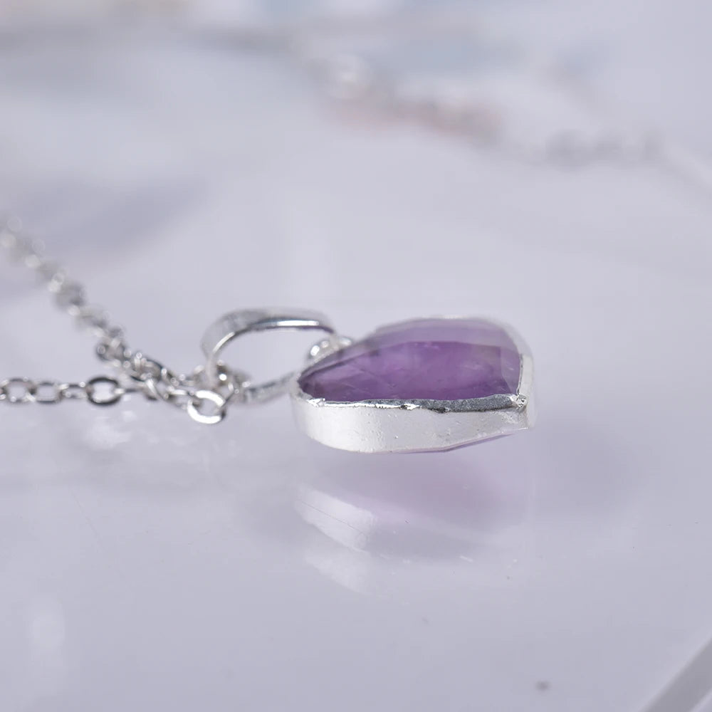 Amethyst heart necklace