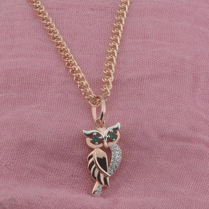 Gold owl pendant