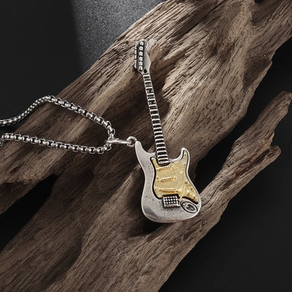 Necklace with guitar