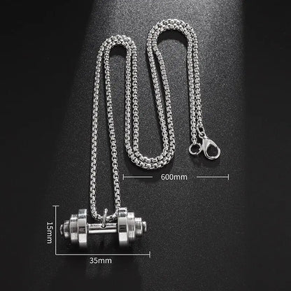 Barbell necklace