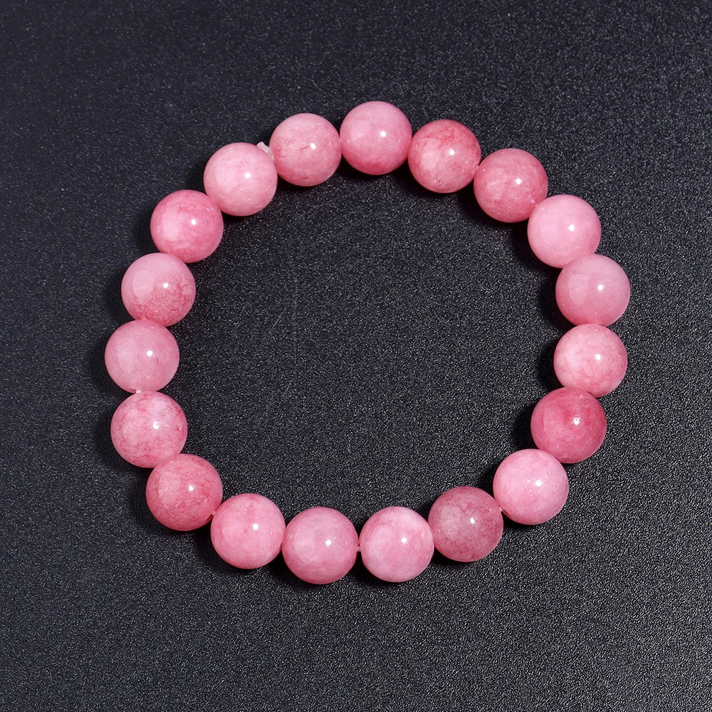 Pink beaded bracelet