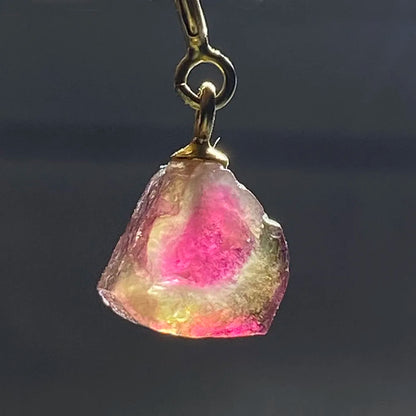 Watermelon tourmaline necklace