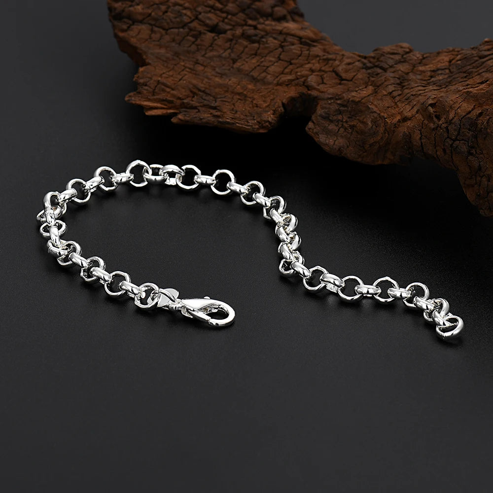 Silver link bracelet