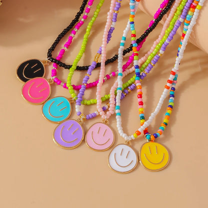 Happy face necklace