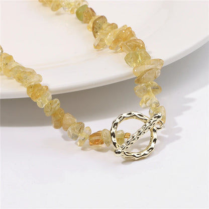 Citrine crystal necklace