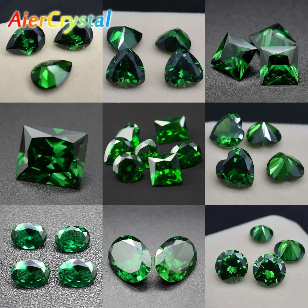 Green stones for jewelry