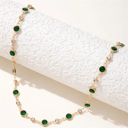 Green and gold necklace