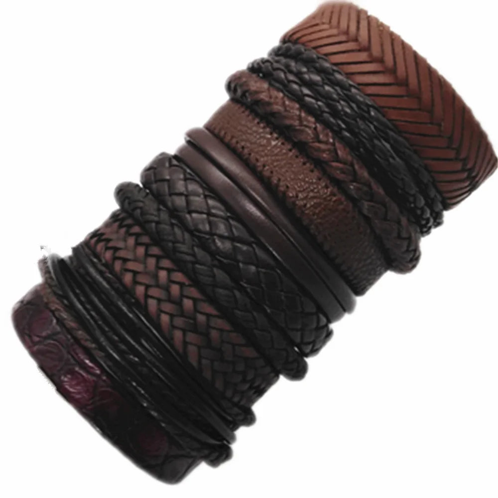 Black leather bracelet