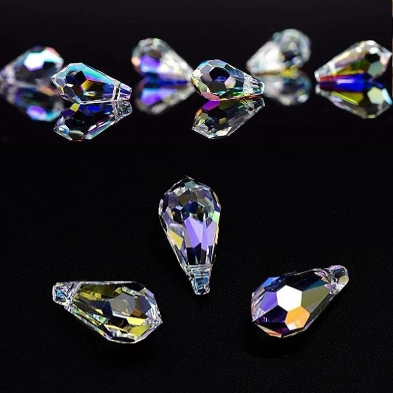 Crystal teardrop beads