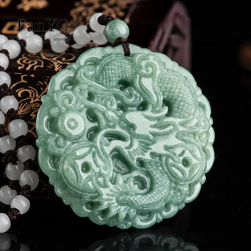 Jade pendant with dragon