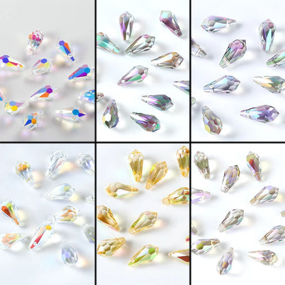 Crystal teardrop beads