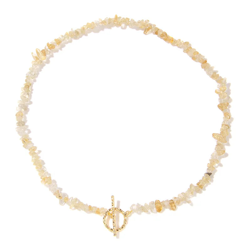 Citrine crystal necklace