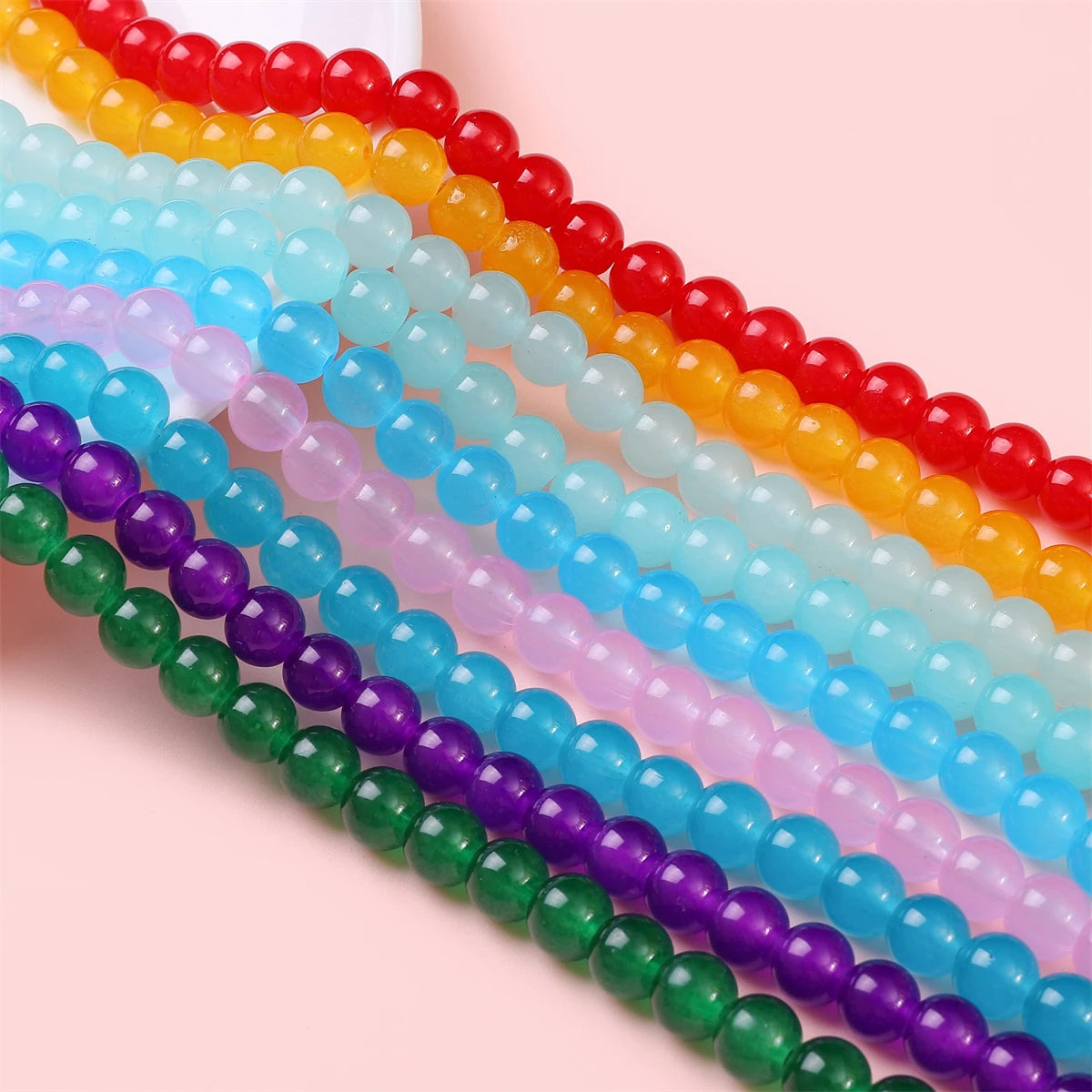 Round glass beads