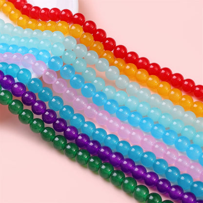 Round glass beads