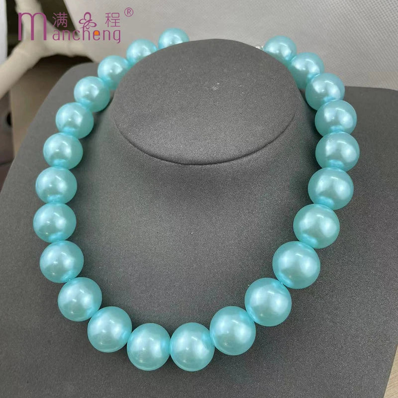 Blue beaded necklace