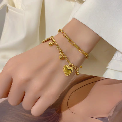 Heart bracelet gold