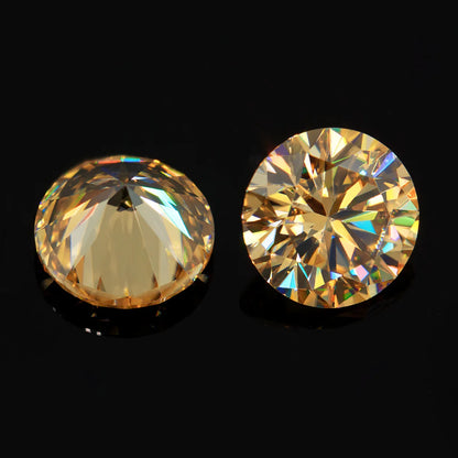 Champagne moissanite