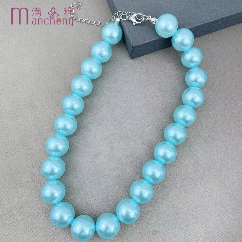 Blue beaded necklace