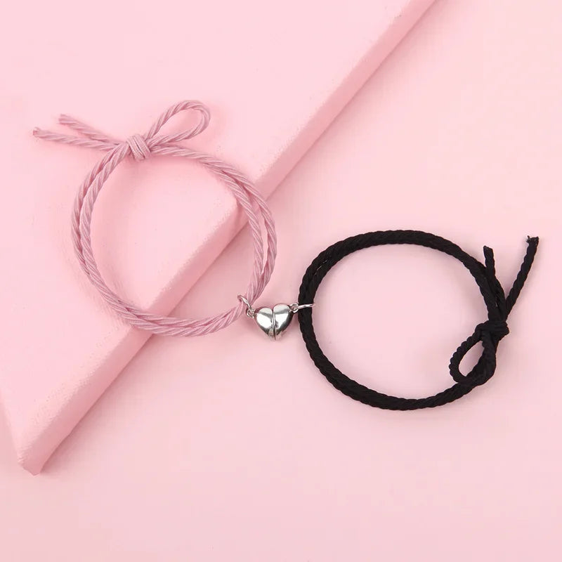 Magnetic heart bracelets