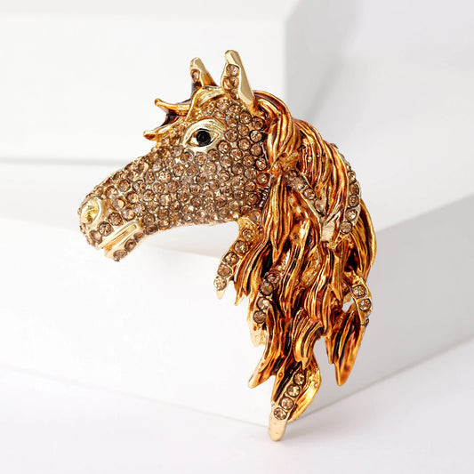 Antique horse brooch