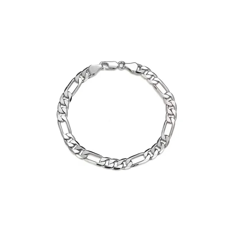 Silver male bracelet