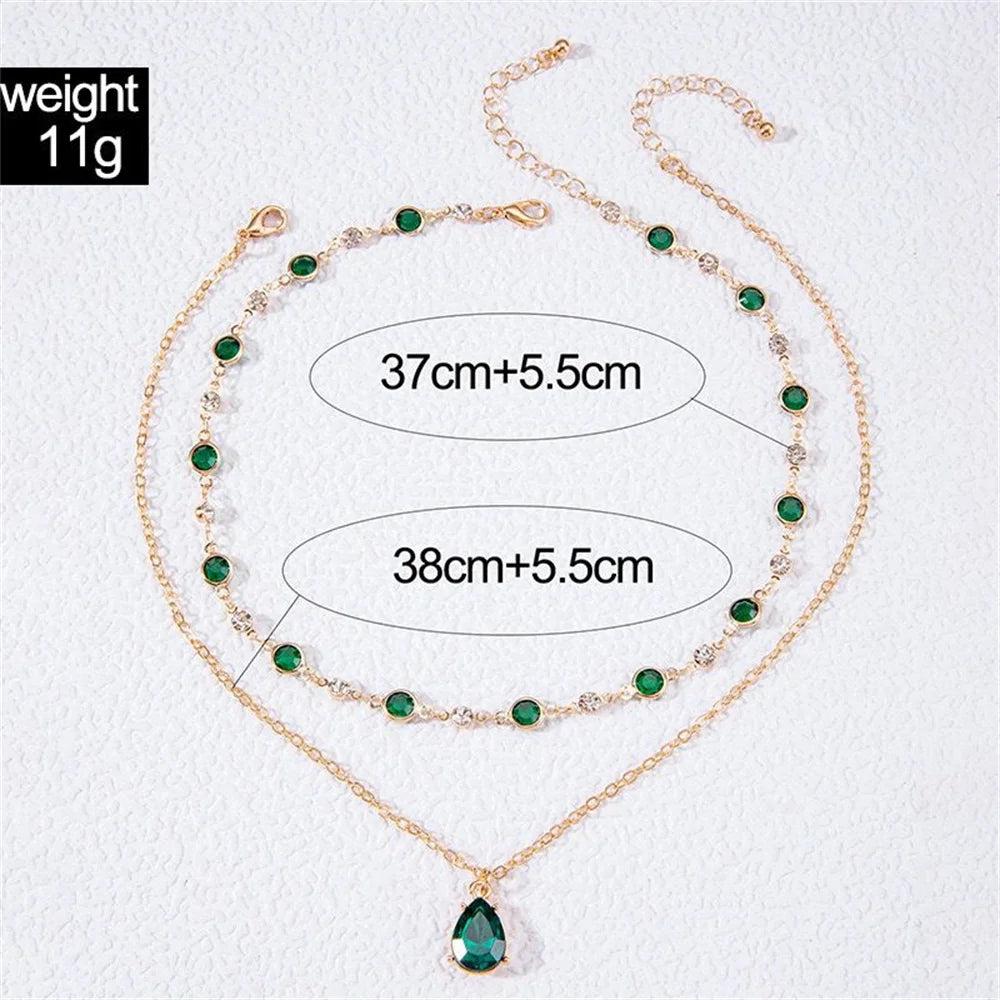 Green and gold necklace