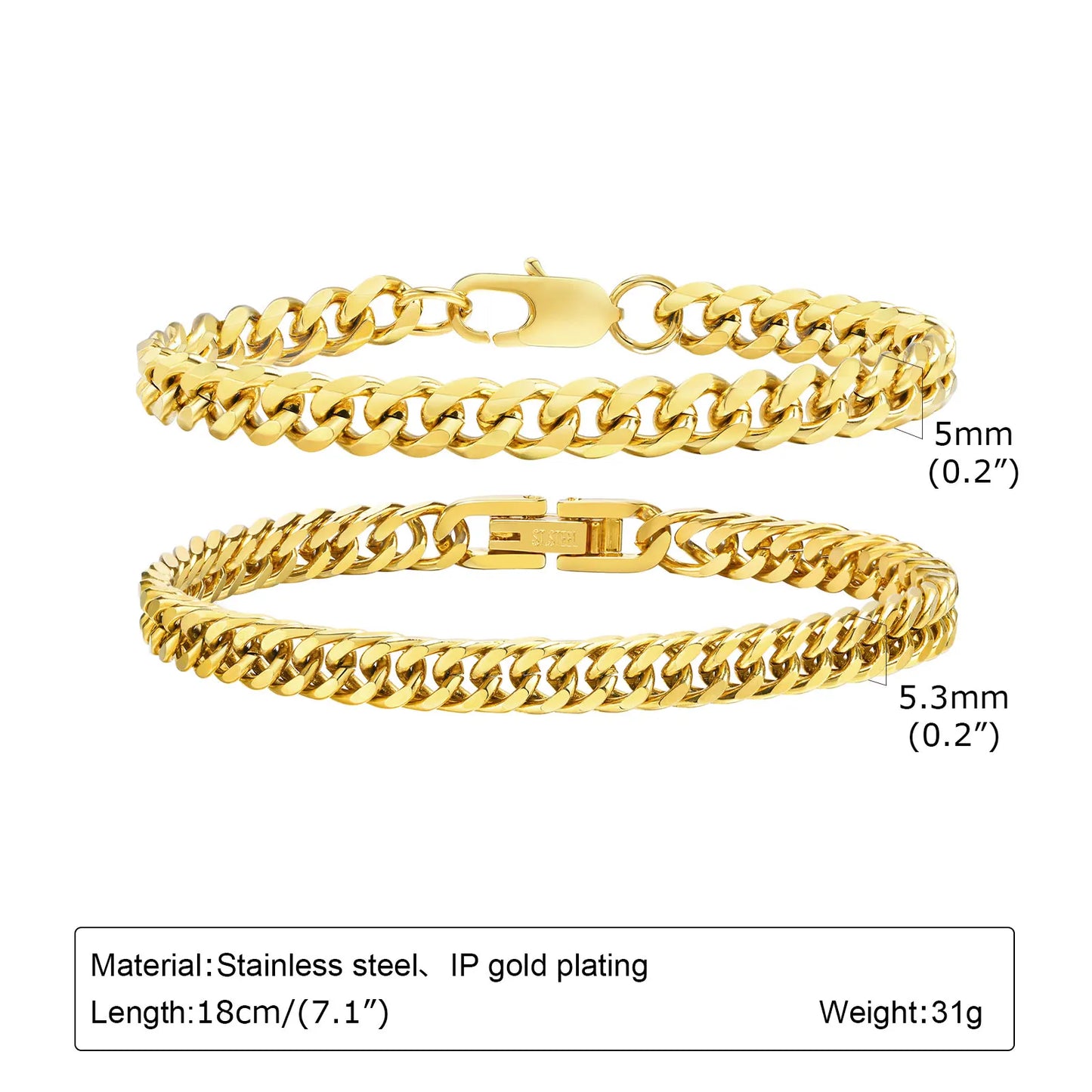 Men bracelets gold