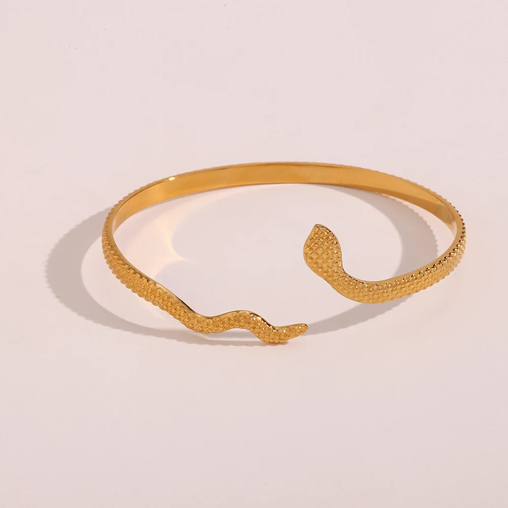 Gold snake bracelet