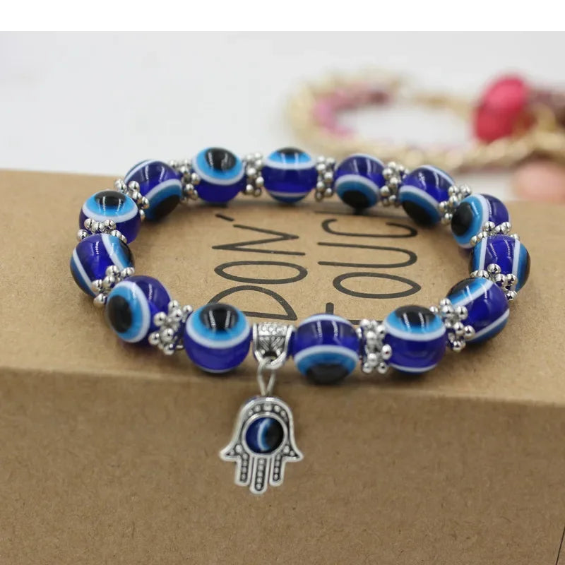 Blue evil eye bracelet