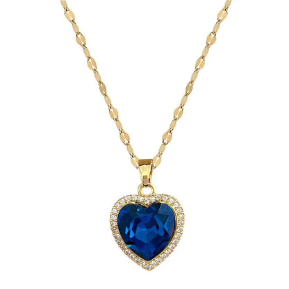 Heart necklace blue