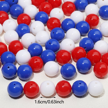 Red white blue beads