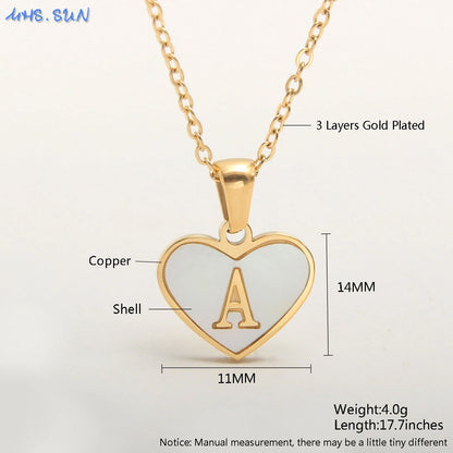 Initial heart necklace