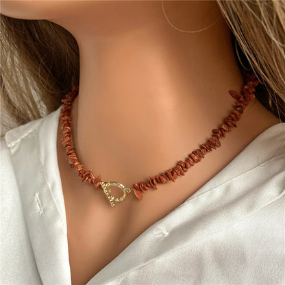 Carnelian crystal necklace