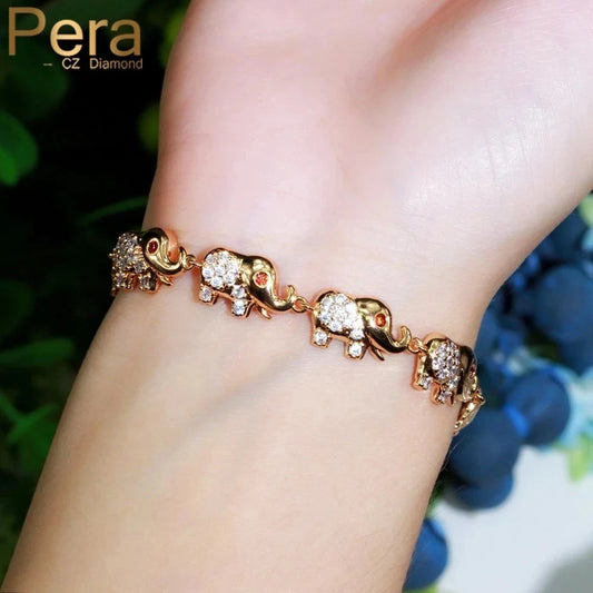 Gold elephant bracelet