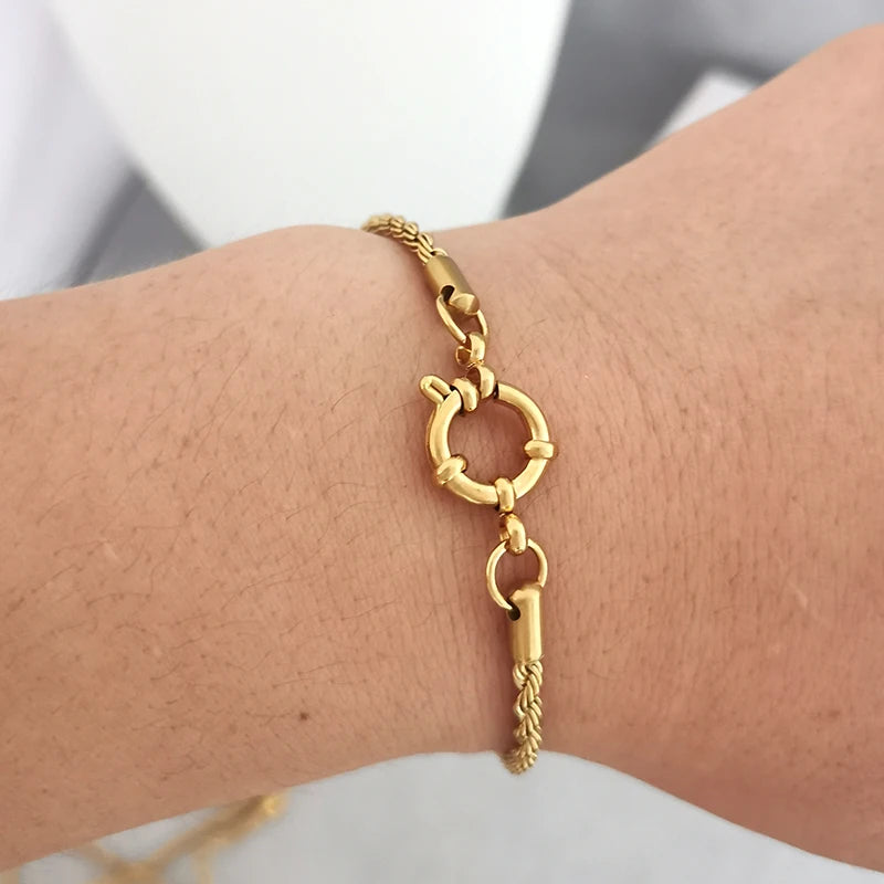 Rope gold bracelet