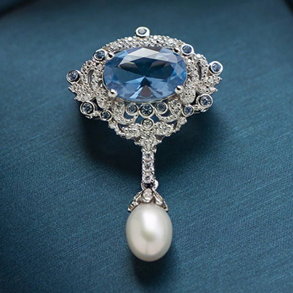 Aquamarine brooch - Jewelry Universe - Jewelry making