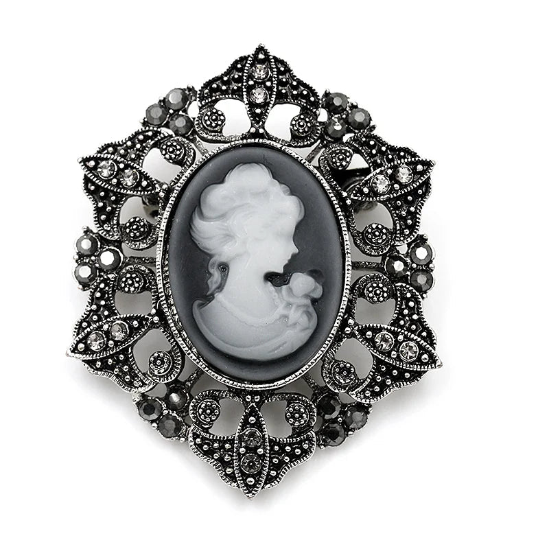 Black cameo brooch - Jewelry Universe - Jewelry making