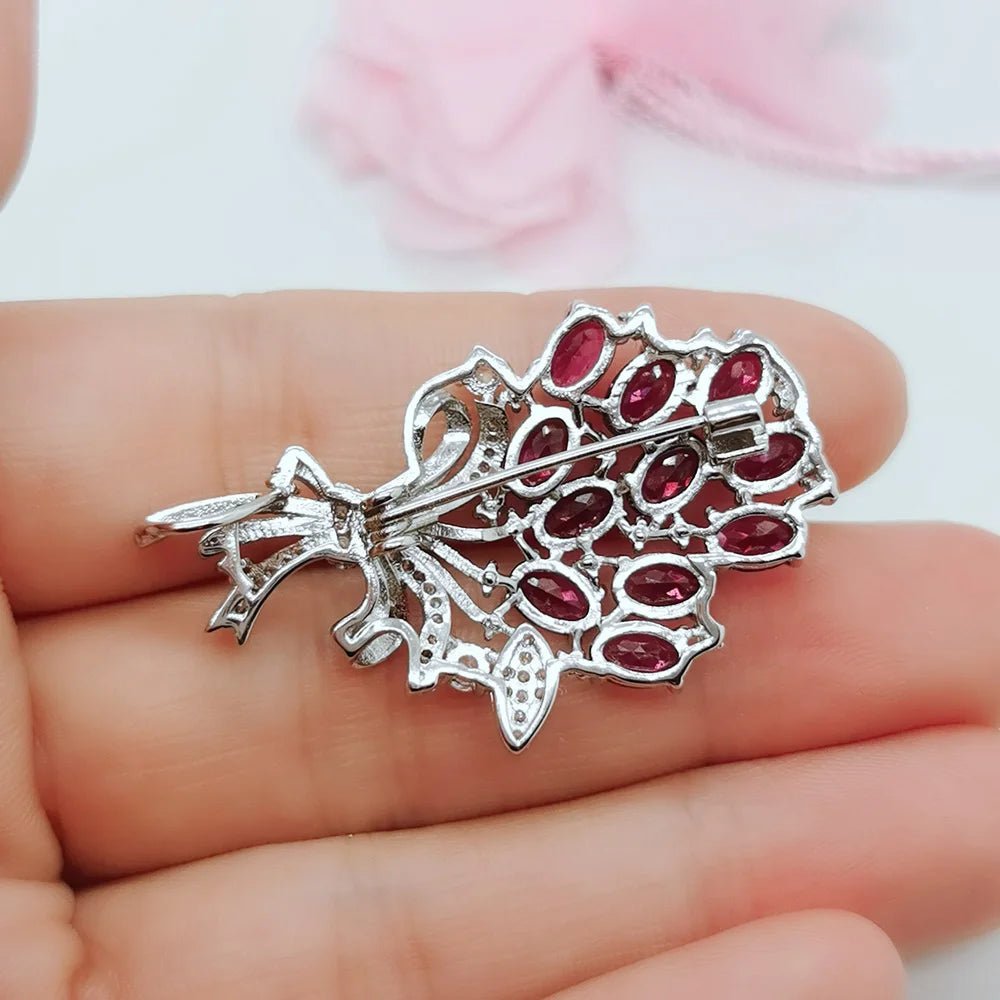 Garnet brooch vintage - Jewelry Universe - Jewelry making