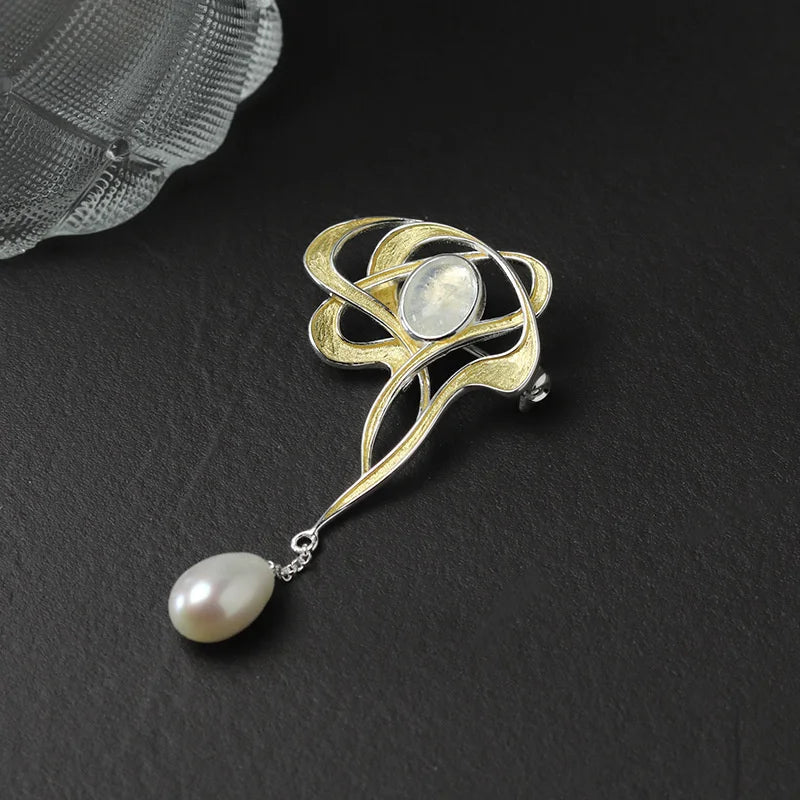 Moonstone brooch - Jewelry Universe - Jewelry making