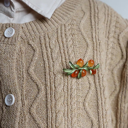 Orange brooch - Jewelry Universe