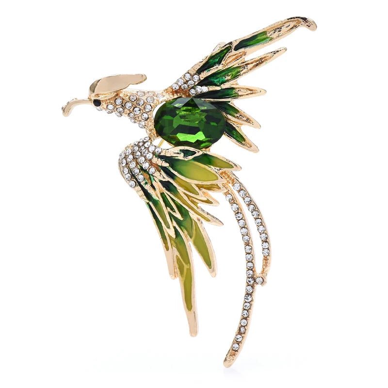 Phoenix bird brooch - Jewelry Universe