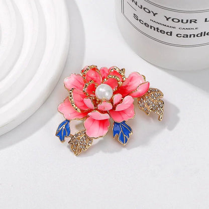 Red flower brooch - Jewelry Universe - Jewelry making