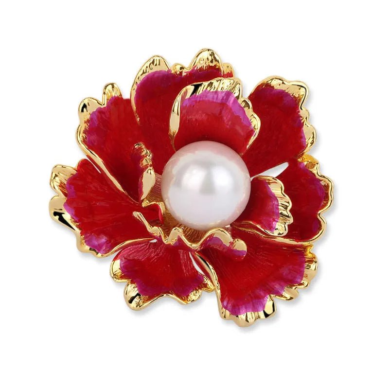 Red flower brooch - Jewelry Universe - Jewelry making