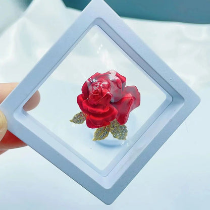Red rose brooch - Jewelry Universe